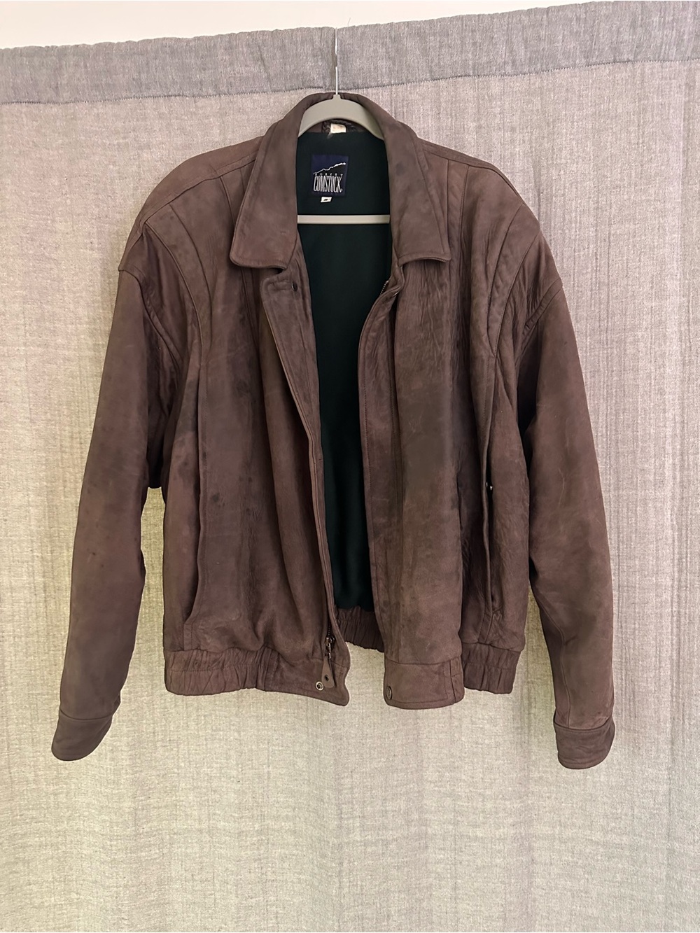 Men's Brown Suede Bomber Jacket by Cockpit USA